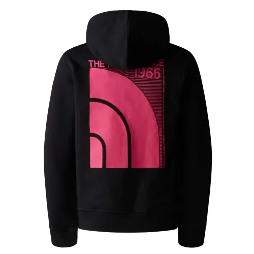 The North Face Boys Graphic Hoodie: Black/Pink: M