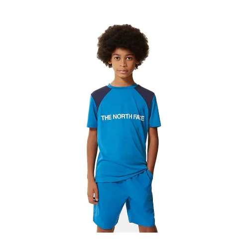The North Face Boys Never Stop Tee: Banff Blue: M