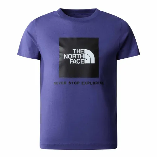 The North Face Boys Redbox Short Sleeve T-Shirt: Cave Blue: XXL