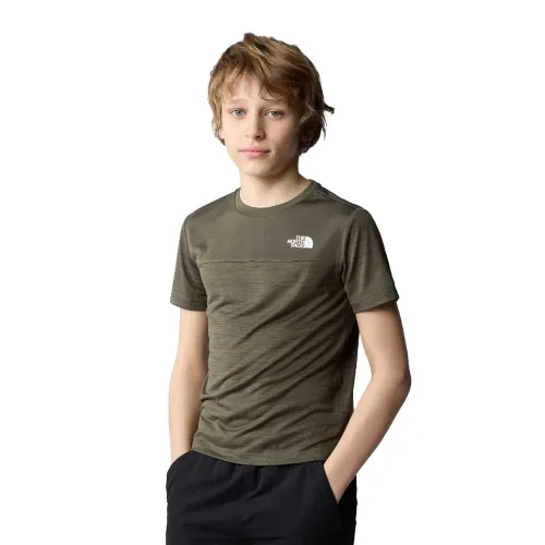 The North Face Boys S/S Never Stop Tee: New Taupe Green: XXL
