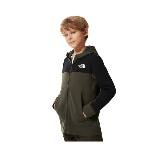 The North Face Boys Slacker Full Zip Hoodie: New Taupe Green: XL