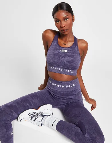 The North Face Camo Seamless Sports Bra - Purple - Womens