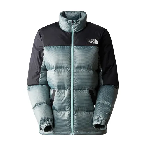 The North Face , Fashionable Feather Jacket in Powder Teal/Black ,Black female, Sizes: