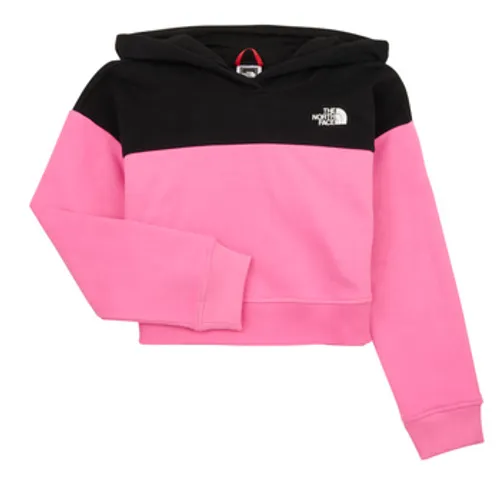 The North Face  Girls Drew Peak Crop P/O Hoodie  girls's Children's Sweatshirt in Pink