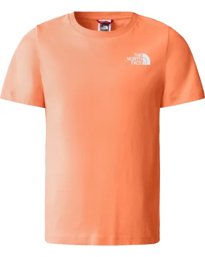 The North Face Girl's Relaxed Redbox T Shirt - Dusty Coral Orange