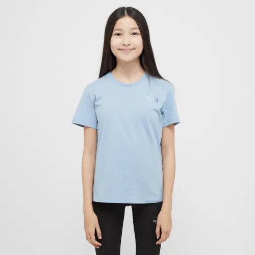 The North Face Girls' Repeat Back Hit T-Shirt Junior - Blue, Blue