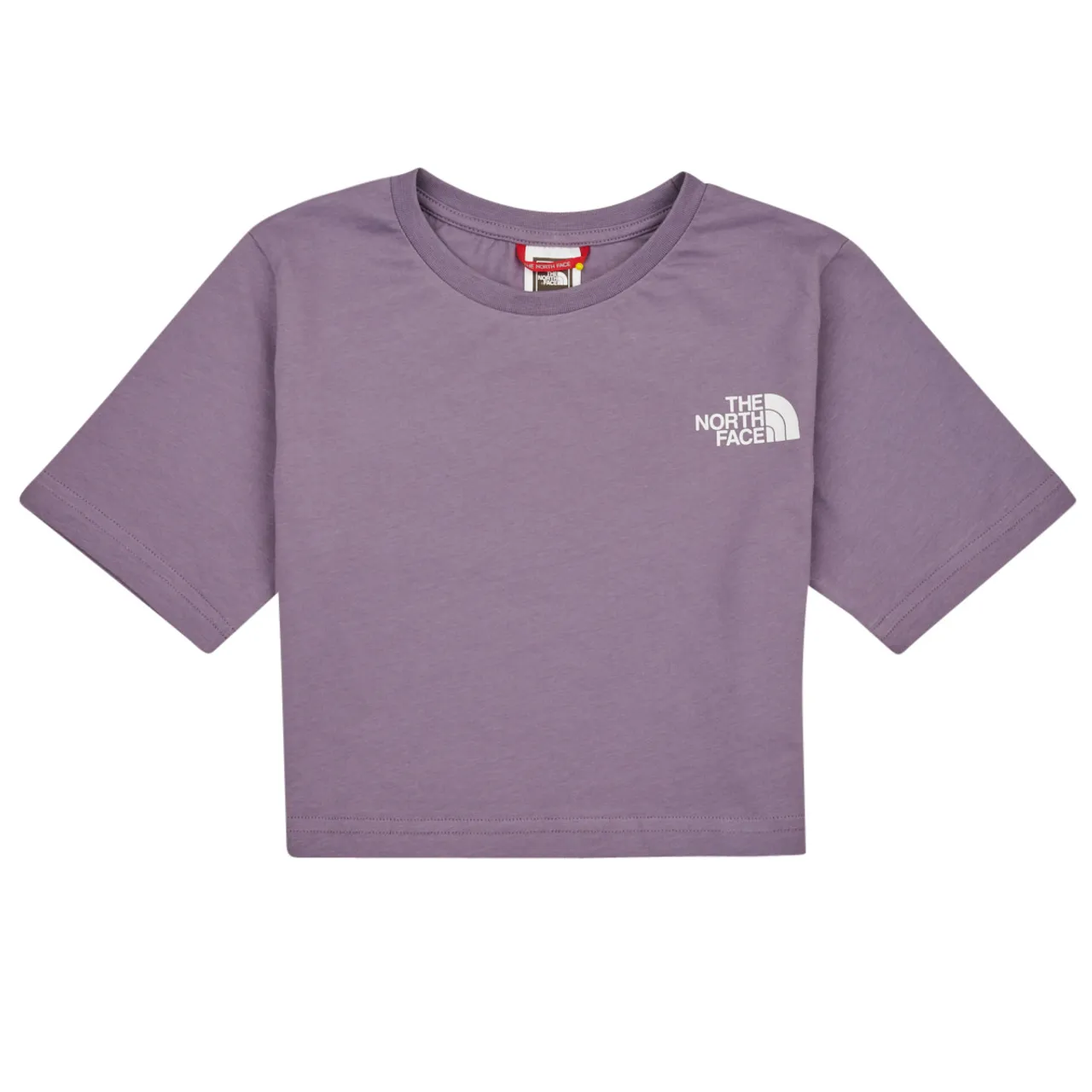 The North Face  Girls S/S Crop Simple Dome Tee  girls's Children's T shirt in Purple