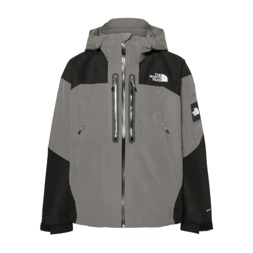 The North Face , Grey Colour-Block Coats with Logo ,Multicolor male, Sizes: