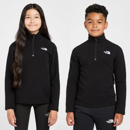 The North Face Kids' Glacier Half-Zip Fleece - Black, Black