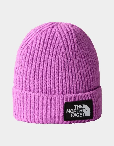 The North Face Logo Box Cuffed Beanie - Purple