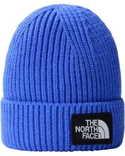 The North Face Logo Box Cuffed Beanie - Solar Blue