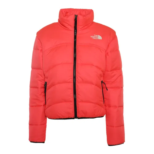 The North Face , Logo-Embroidered Down Short Jacket ,Red unisex, Sizes: