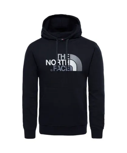 The North Face Mens Drew Peak Embroidery Hoodie in Black Cotton
