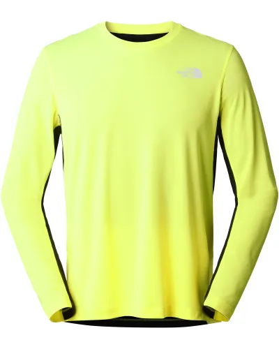 The North Face Men's Lightbright Long Sleeve T Shirt - LED Yellow/TNF Black