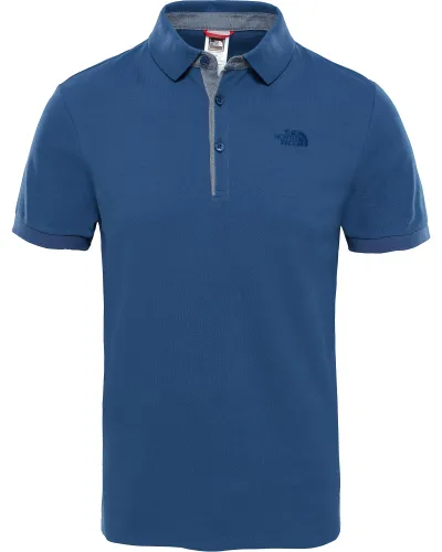 The North Face Men's Premium Piquet Polo T Shirt - Shady Blue