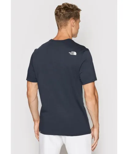 The North Face Mens T Shirt SS Easy Tee Navy Cotton