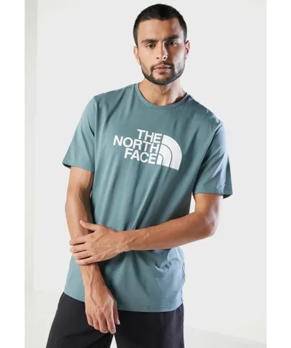 The North Face Mens T Shirt SS Easy Tee Storm Blue Cotton
