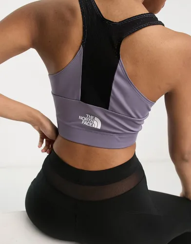 The North Face Mountain Athletic tanklette top in purple-Grey