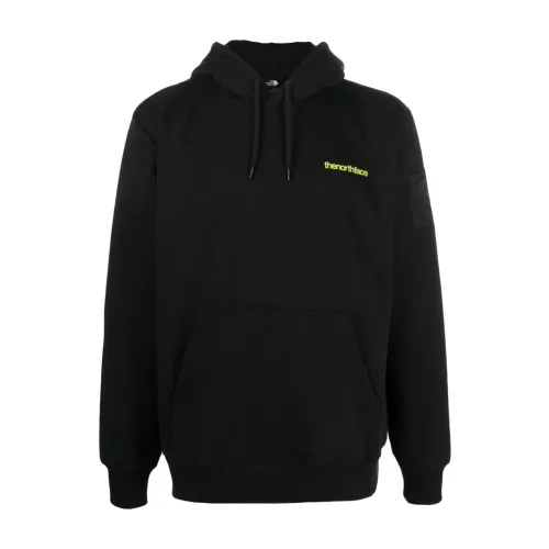 The North Face , Mountain Heavyweight Logo Hoodie ,Black male, Sizes: