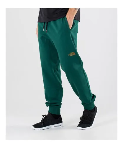 The North Face NSE Mens Fleece Cuffed Joggers Green Cotton