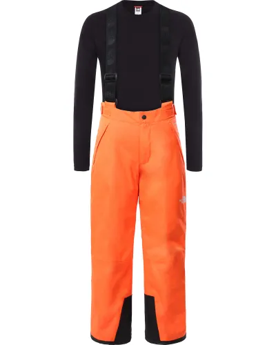The North Face Snowquest Suspender Kids' Pants - Power Orange