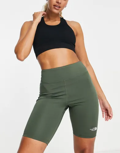 The North Face Standard high waist legging shorts in khaki-Green
