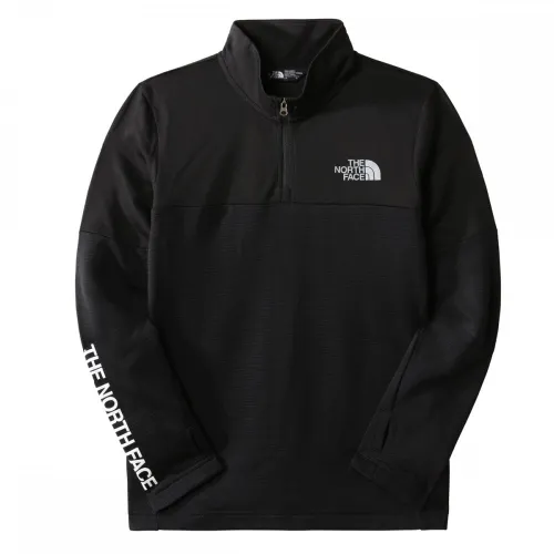 The North Face Teen Never Stop 1/4 Zip Thermal Sweater: Black: L