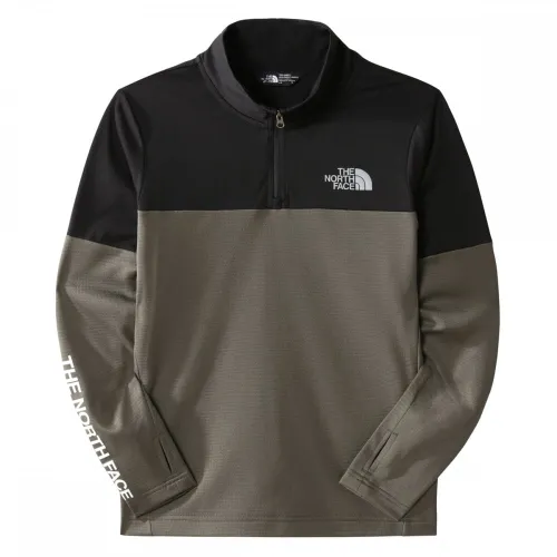The North Face Teen Never Stop 1/4 Zip Thermal Sweater: New Taupe Gree