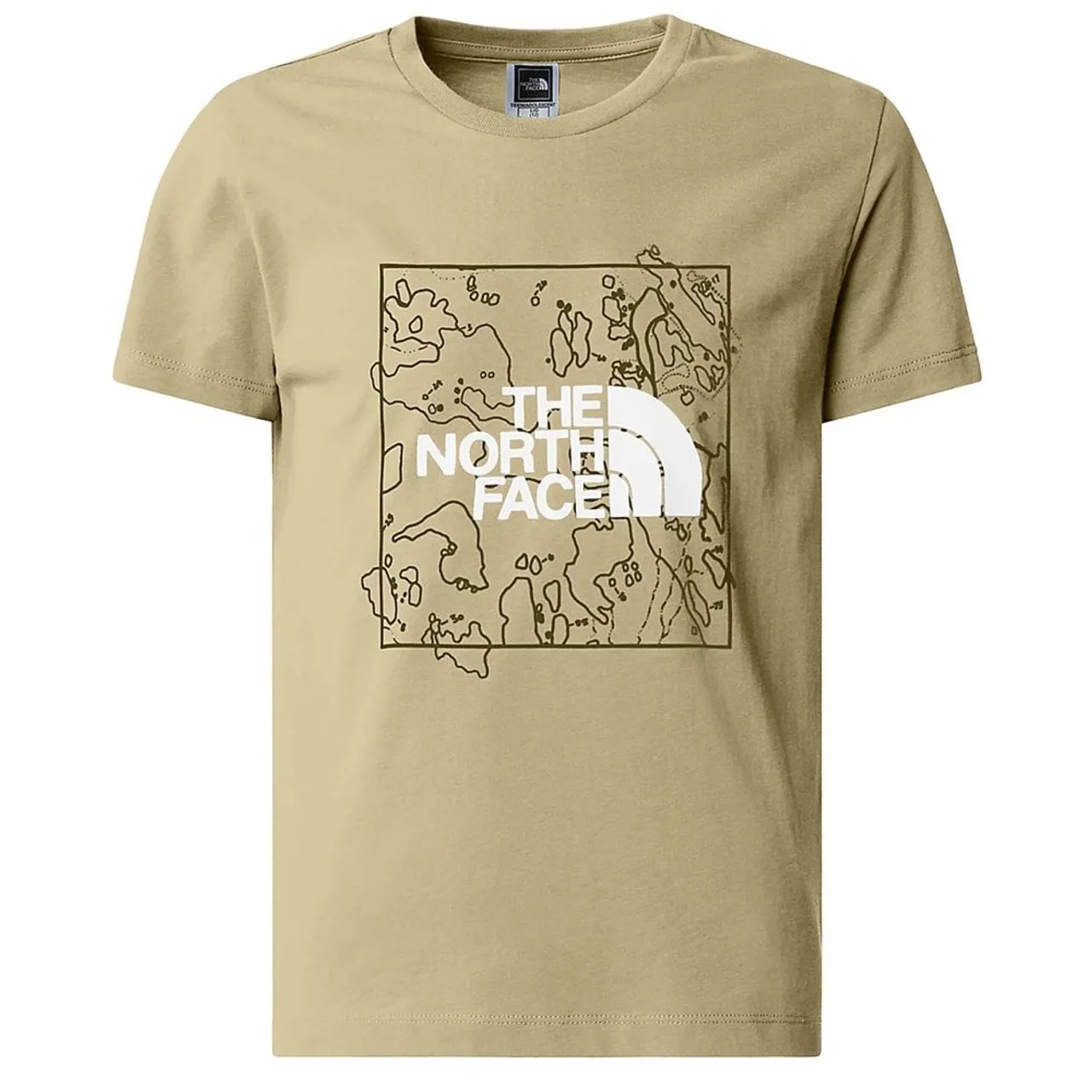 The North Face Teen New S/S Graphic Tee: Gravel/Forest Olive: XXL