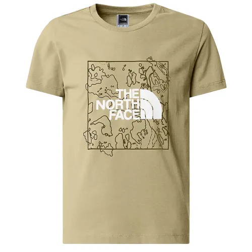 The North Face Teen New S/S Graphic Tee: Gravel/Forest Olive: