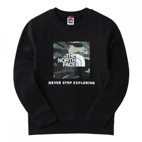 The North Face Teens Box Crew Sweater: Black: L