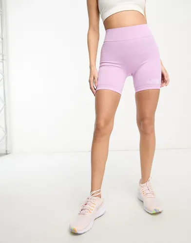 The North Face Training Seamless high waist leggings shorts in lilac-Purple