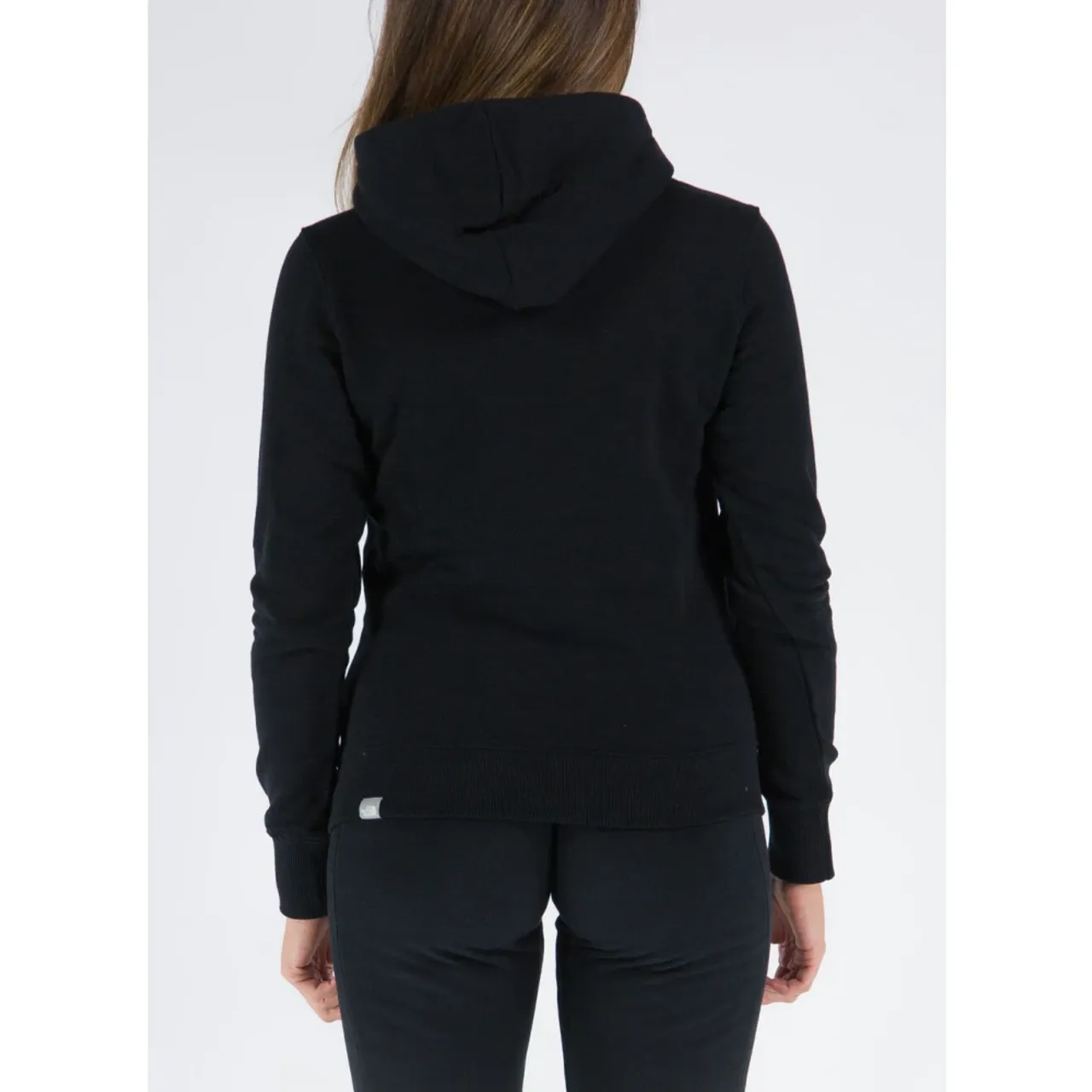 The North Face , Womens Hooded Sweatshirt with Ribbed Hem and Kangaroo Pocket ,Black female, Sizes: