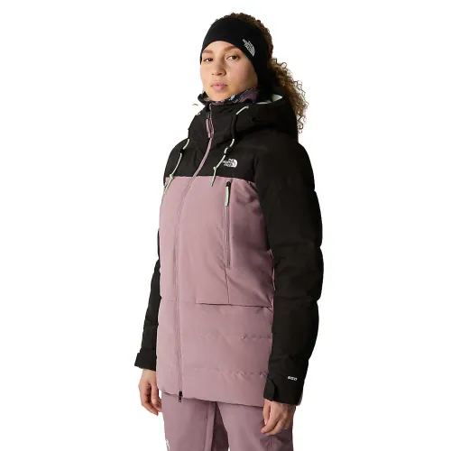 The North Face Womens Pallie Ski Down Jacket: Fawn Grey/Black: L