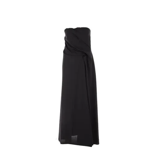 The Row , Black Grain de Poudre Bustier Dress ,Black female, Sizes: