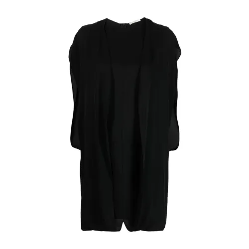 The Row , Black Silk Crepe Top with Foldable Panels ,Black female, Sizes: