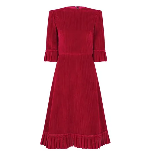 The Vampires Wife Corduroy Day Dress - Red