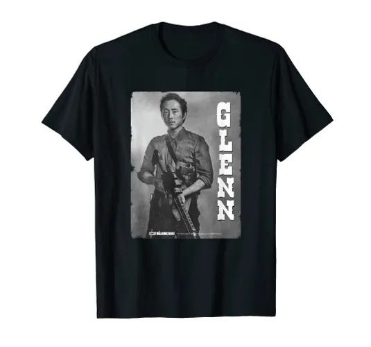 The Walking Dead Glenn Silver Portrait T-Shirt T-Shirt
