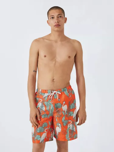 Their Nibs Heron Print Swim Shorts - Herons Orange/Multi - Male