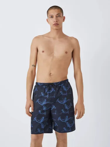 Their Nibs Whale Print Swim Shorts - Black/Blue - Male
