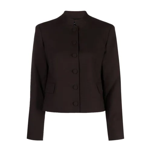 Theory , Button-Up Cropped Jacket ,Black female, Sizes: