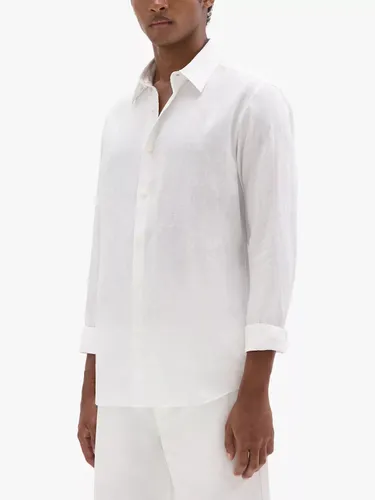 Theory Relaxed Linen Shirt - White - Male