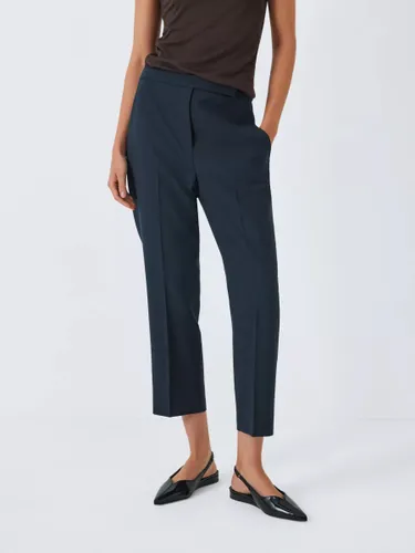 Theory Slim Leg Cropped Trousers - Nocturne Navy - Female