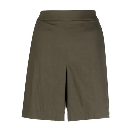 Theory , Tailored Linen Shorts ,Green female, Sizes: