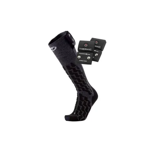 THERM-IC Power Heat Uni Ski Sock + S-Pack 1200: Black: 35-38