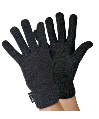 THMO - Mens Knitted Thermal 40g 3M Thinsulate Insulation Gloves - Charcoal