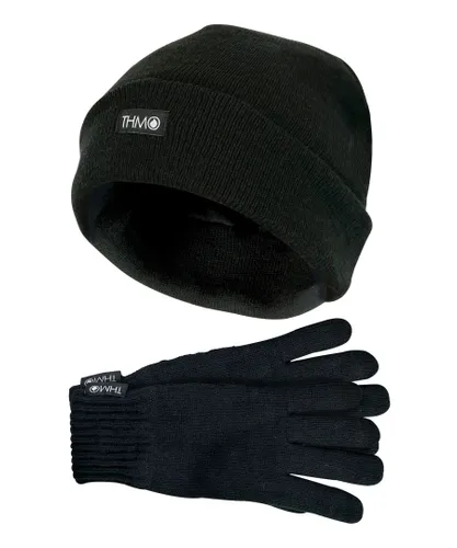 THMO Mens Thinsulate Hat and Gloves Set