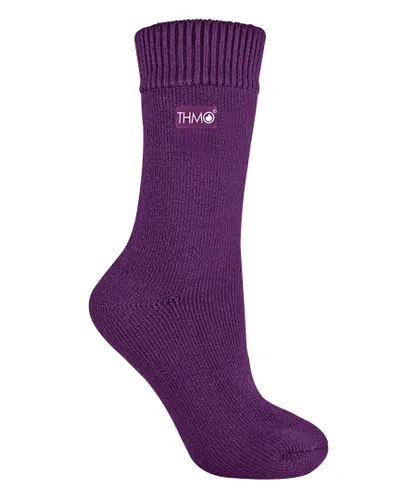 THMO Womens - 1 Pair Ladies Thick Fleece Lined Warm Thermal Socks for Winter - Purple