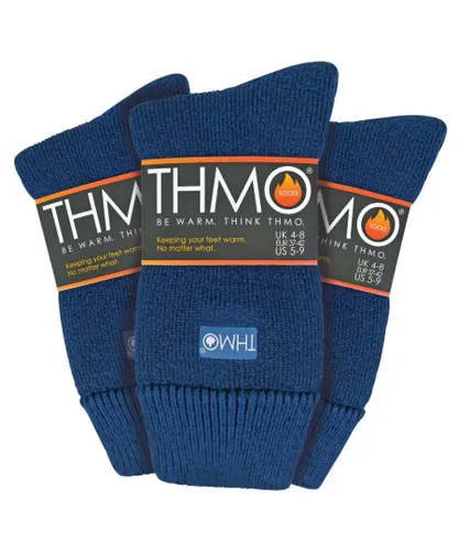 THMO Womens - 3 Pack Multipack Ladies Thick Winter Warm Socks with Comfort Top - Navy