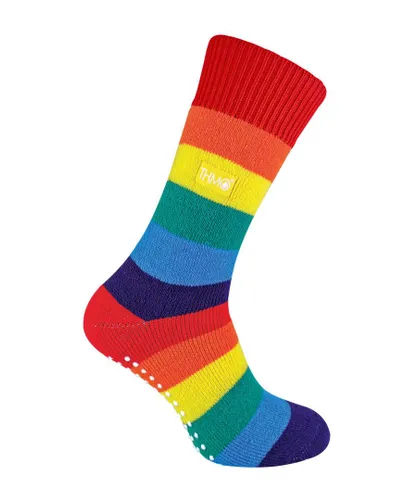 THMO Womens - Mens & Ladies Warm Thermal Non Slip Rainbow Socks for Winter - Multicolour